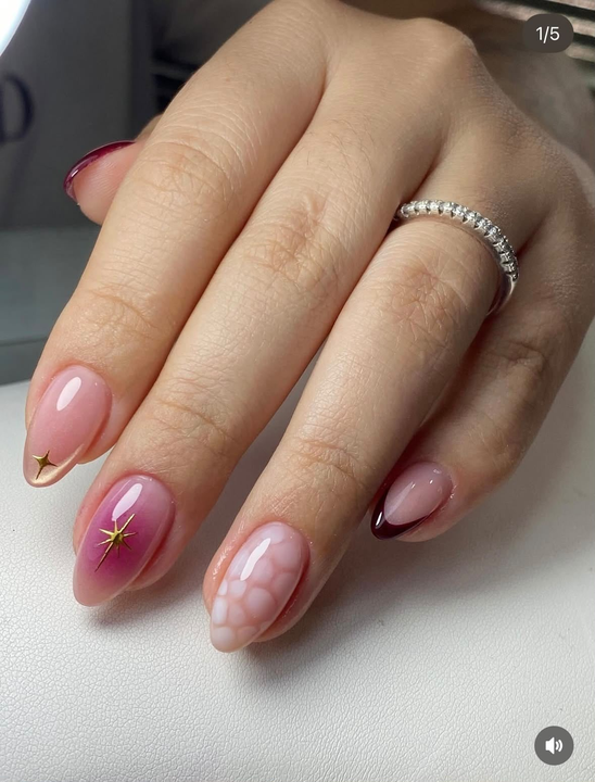 Manicura rosa con detalles fucsias — JLU Nails Studio