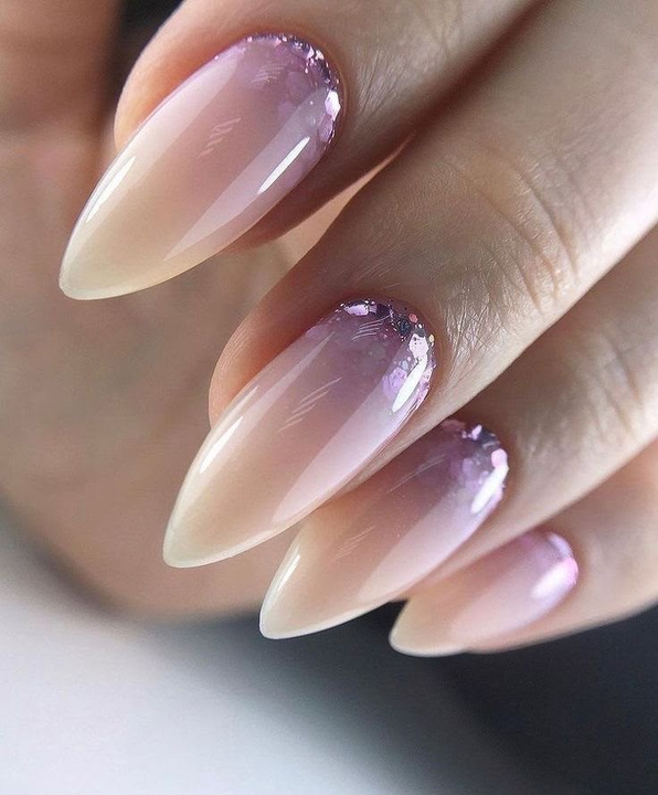 Manicura nude con efecto perlado — JLU Nails Studio
